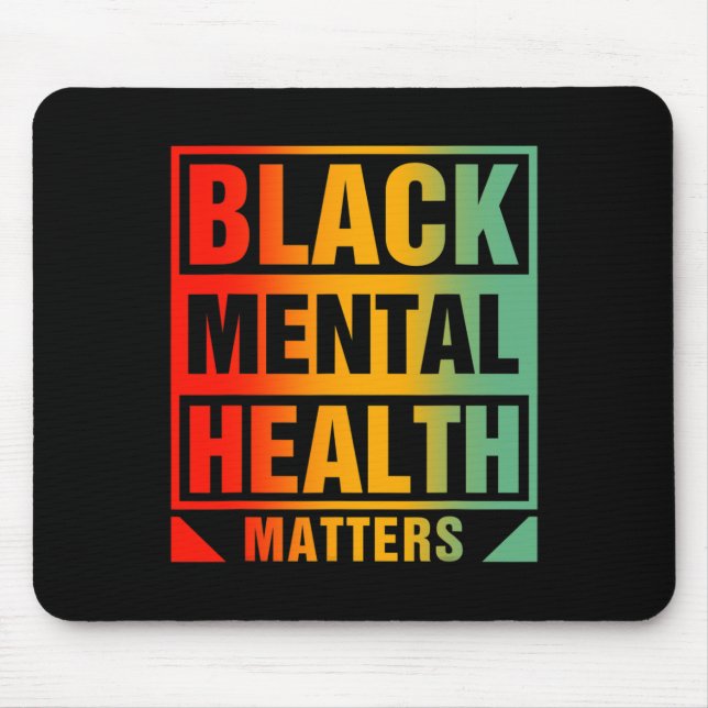 Mousepad Problemas de saúde mental Conselheiro do Cérebro H (Frente)
