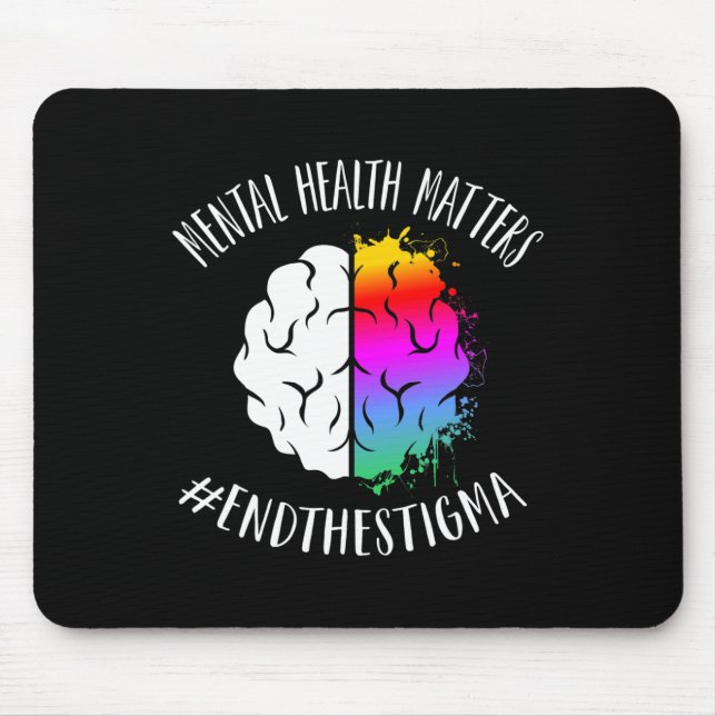 Mousepad Problemas de Saúde Mental Final Feliz Conscientiza (Frente)