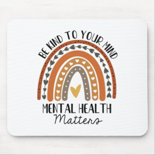 Mousepad Problemas de saúde mental gentis Bolinhas Rainbow 