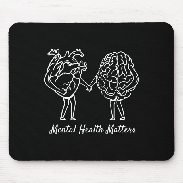 Mousepad Problemas de saúde mental Neurodiversidade do cére (Frente)
