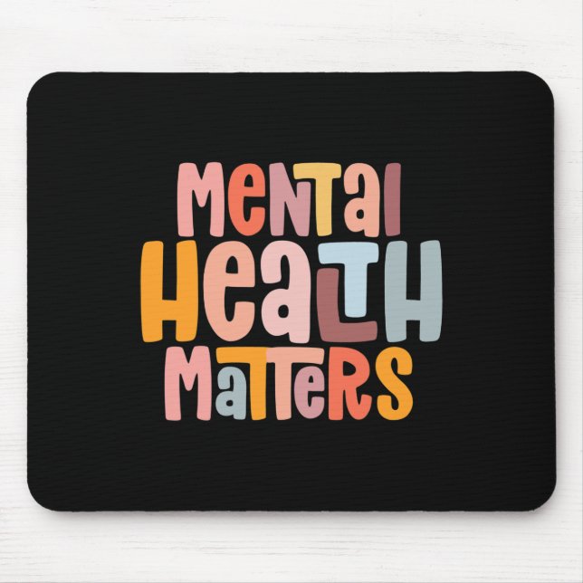Mousepad Problemas de saúde mental Sensibilização (Frente)