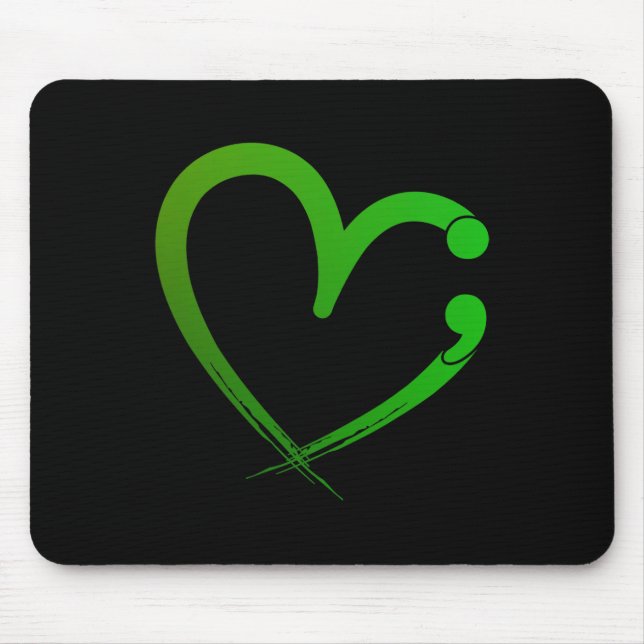 Mousepad Problemas de saúde mental Sensibilização do coraçã (Frente)
