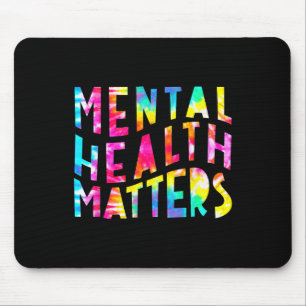 Mousepad Problemas de Saúde Mental Tie Dye Mês de Conscient