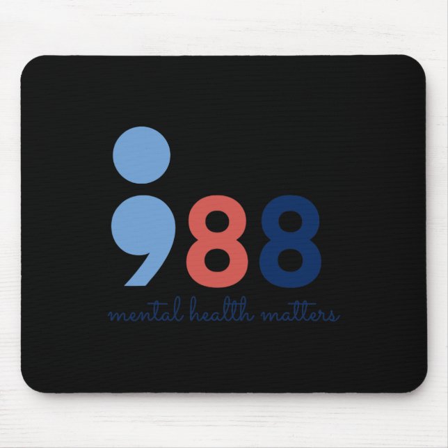 Mousepad Problemas de saúde Semicolon Suicídio Linha direta (Frente)