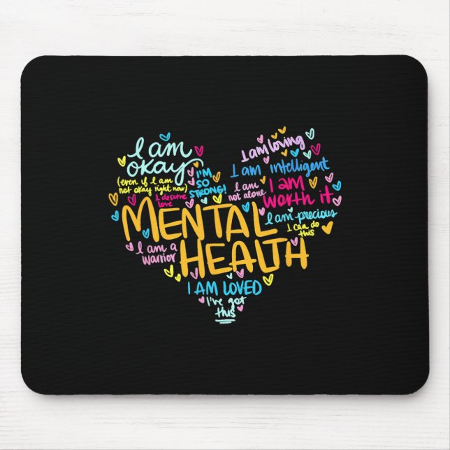 Mousepad Problemas de saúde Sensibilização coração Dia de a (Frente)