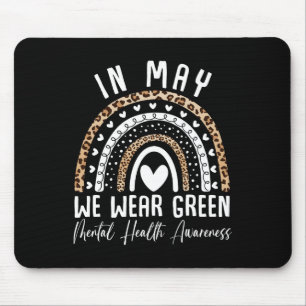 Mousepad Problemas de saúde Vestimos o Green Mental Health 