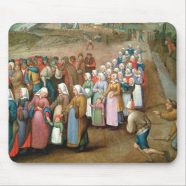 Mousepad Procissão de Casamento Tradicional (Arte Vintage)