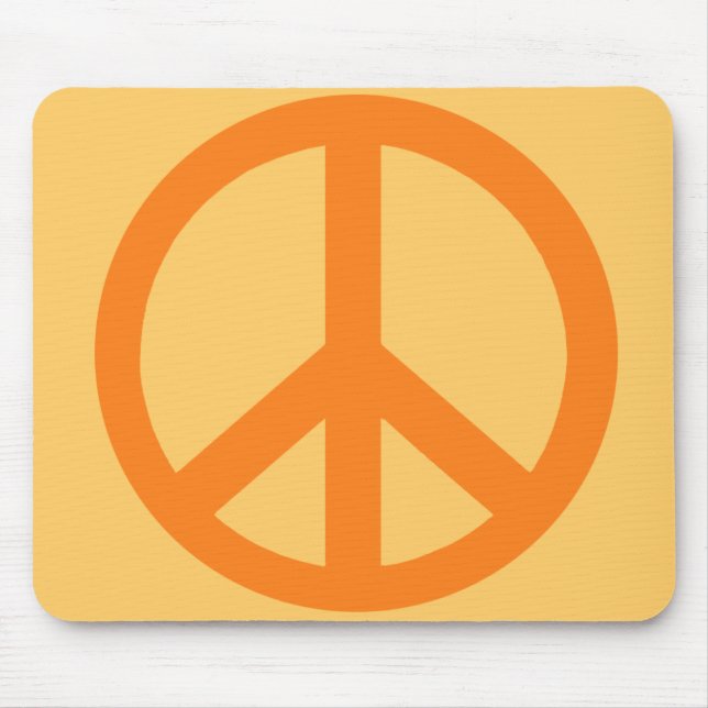 Mousepad Produtos alaranjados do sinal de paz (Frente)