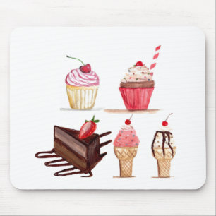 Mousepad Produtos de pastelaria, pastelaria, Cupcakes