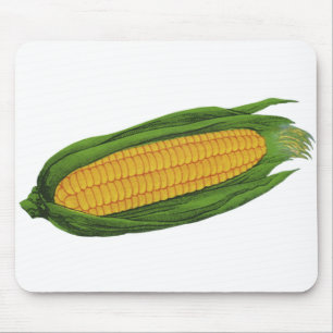 Mousepad Produtos Hortícolas de Comida; Milho Amarelo no f