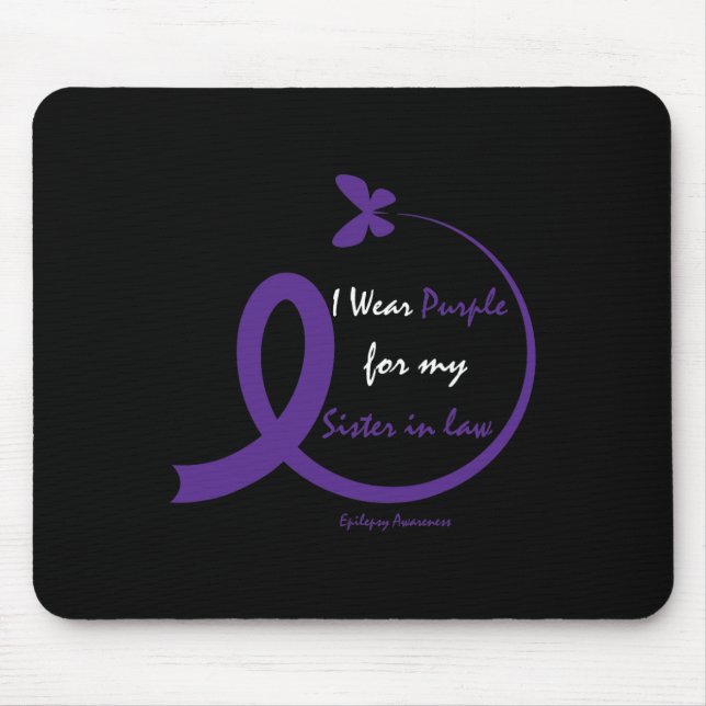 Mousepad Produtos Presentes Vestem Irmã Roxa Na Epilepsia D (Frente)