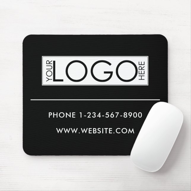 Mousepad Professional Business Logo Contact Details Simple (Com mouse)