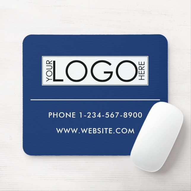 Mousepad Professional Business Logo Contact Details Simple (Com mouse)