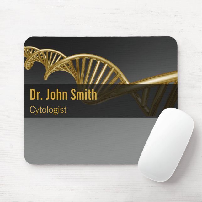 Mousepad Professional Gold DNA Strand Medical Luxury (Com mouse)