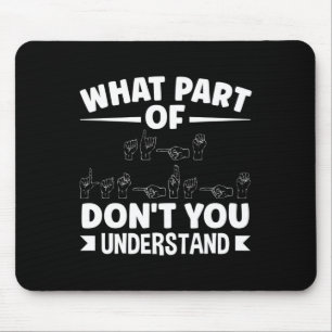 Mousepad Professor ASL ASL Alphabet Pu