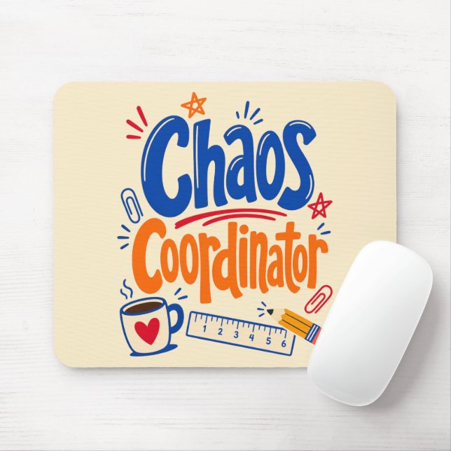Mousepad Professor Coordenador de Caos Design de Volta às A (Com mouse)