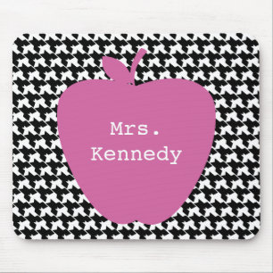Mousepad Professor cor-de-rosa de Apple Houndstooth