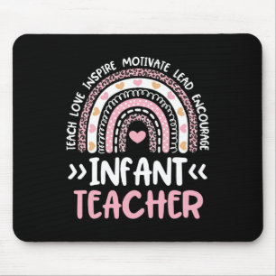 Mousepad Professor criança Cute Tie Dye Rainbow Heart Dayca