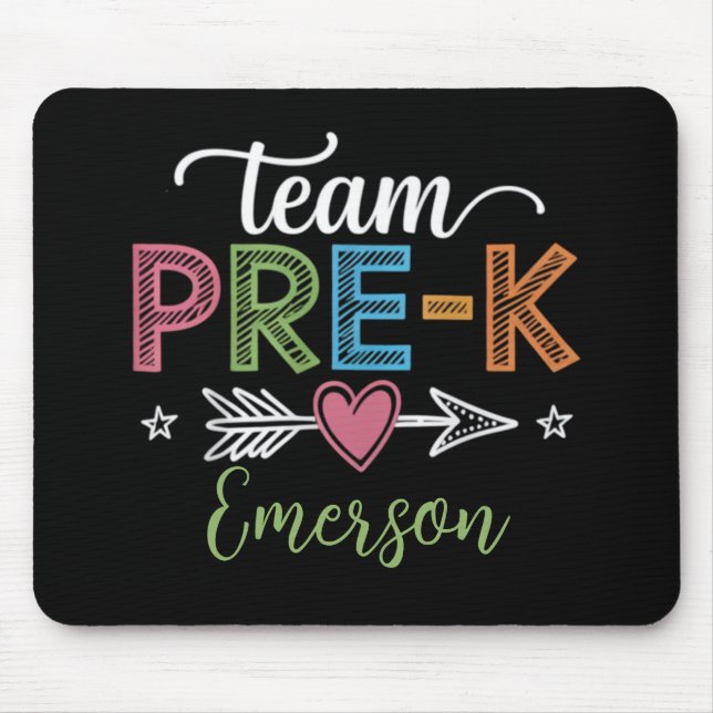 Mousepad Professor da Equipe de Nome Personalizado Pré-K Pr (Frente)