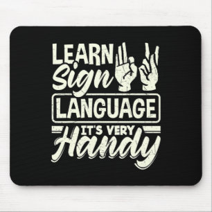 Mousepad Professor de Alfabeto em ASL Língua Americana de S