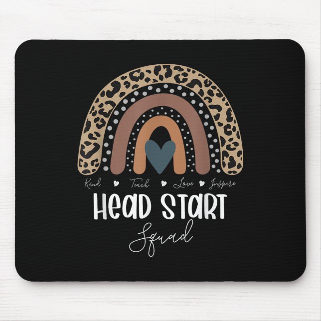 Mousepad Professor de Arco-Íris Leopard, Início da Escola (Frente)