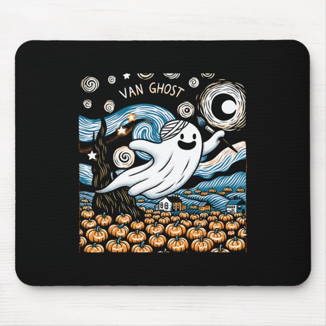Mousepad Professor de Arte Van Ghost Halloween 2 (Frente)