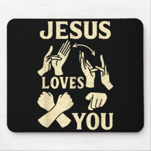 Mousepad Professor de ASL Língua de Sinais Americana Cristã