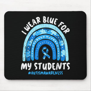 Mousepad Professor de autismo usa azul para conscientização
