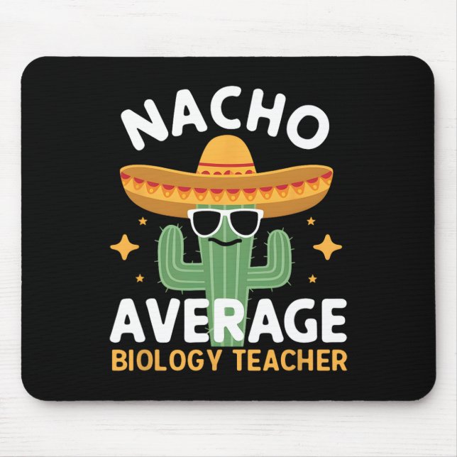 Mousepad Professor de Biologia Média Nacho Cinco De Mayo Me (Frente)