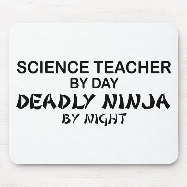 Mousepad Professor de ciências Ninja mortal (Frente)