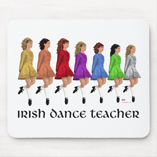 Mousepad Professor de Dança Step Irlandesa - Arco-íris (Frente)