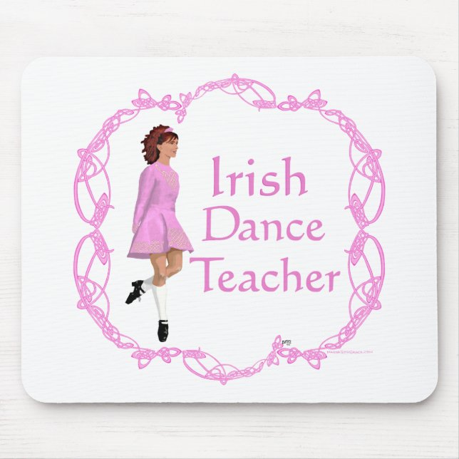 Mousepad Professor de Dança Step Irlandesa - Rosa (Frente)