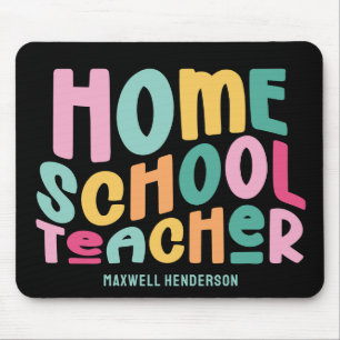 Mousepad Professor de Ensino Domiciliar Texto Colorido