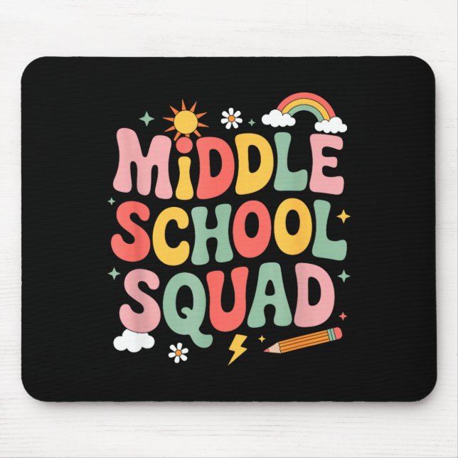 Mousepad Professor de equipe de ensino médio ensinando educ (Frente)