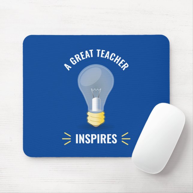Mousepad Professor de Excelente inspira a lâmpada motivacio (Com mouse)