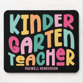 Mousepad Professor de Jardim de Infância Design de Tipograf