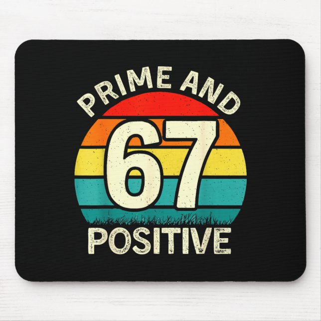 Mousepad Professor de Matemática Divertido Primo Positivo 6 (Frente)