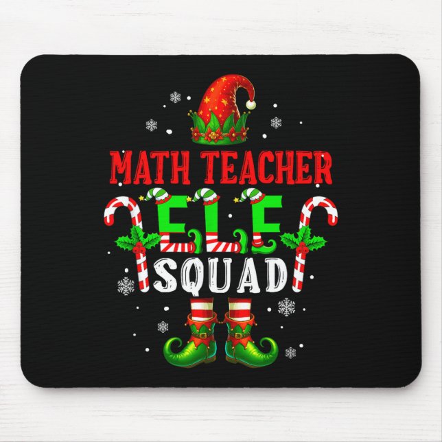 Mousepad Professor de matemática elfo esquadrão natal elfo  (Frente)