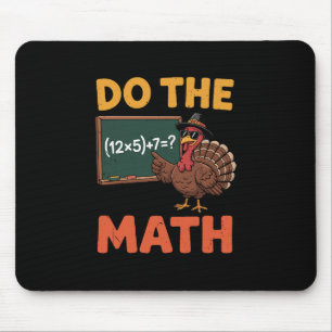 Mousepad Professor de Matemática Engraçado Dia de Ação de G