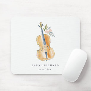 Mousepad Professor de Música Músico de Guitarra em Aquarela