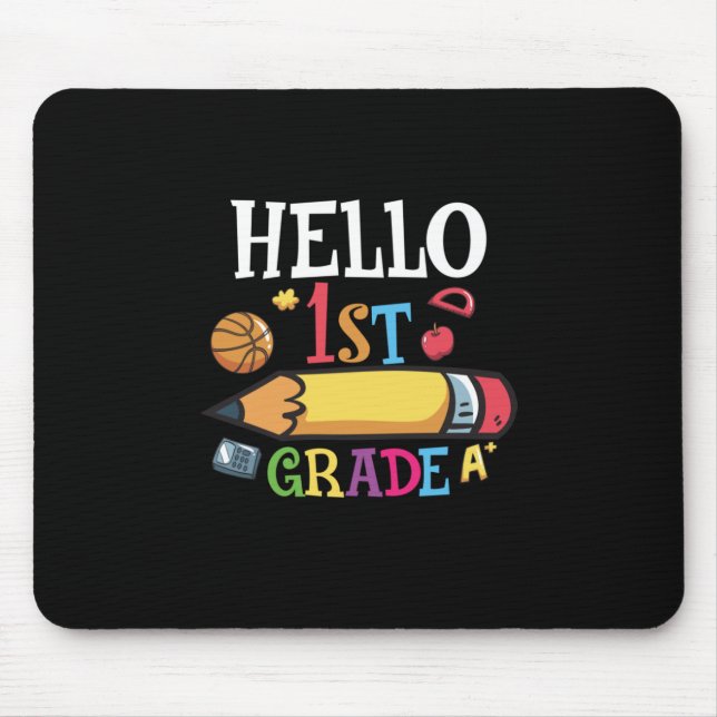 Mousepad Professor de nível 1rua Alô - Lápis de primeiro gr (Frente)