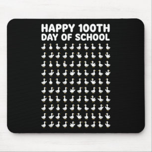 Mousepad Professor de Patos Ganso Contando 100º Dia de Esco