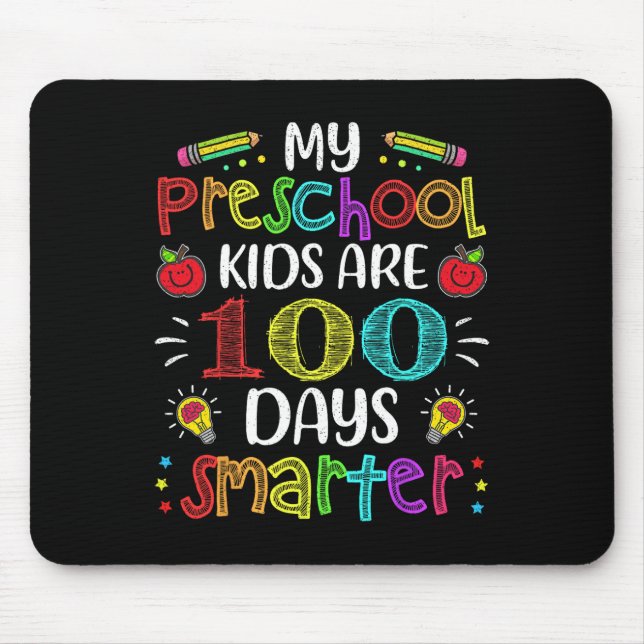Mousepad Professor De Pré-Escolas 100 Dias Mais Inteligente (Frente)