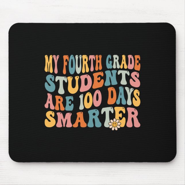 Mousepad Professor do 4º ano 100 dias mais inteligente 100º (Frente)