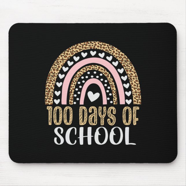 Mousepad Professor Do Dia 100 Dias Rainbow Leopard Boh (Frente)