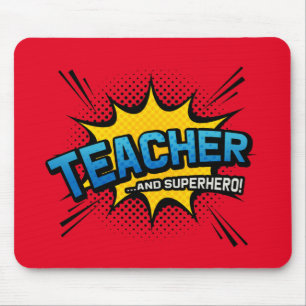 Mousepad Professor e super-herói - Presente de Fim de Termo