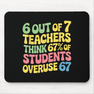 Mousepad Professor Engraçado Abuso 67 Professor 100 Dias De