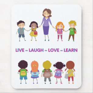 Mousepad Professor Escolar Viva ~ Ria ~ Ame ~ Aprenda   