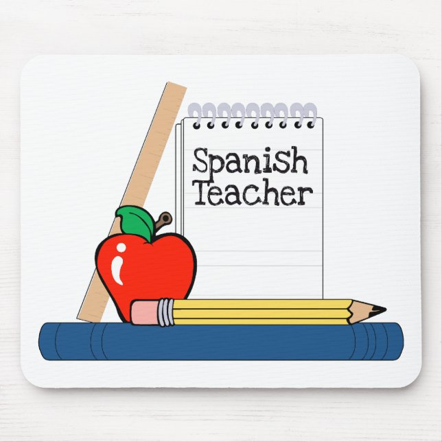 Mousepad Professor espanhol (caderno) (Frente)