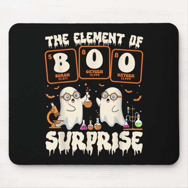 Mousepad Professor Fantasma da Ciência do Halloween O Eleme (Frente)